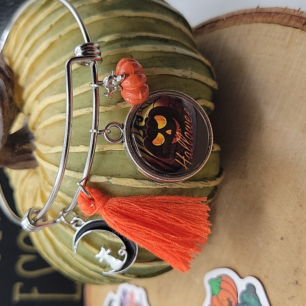 Halloween cat lover bracelet set
